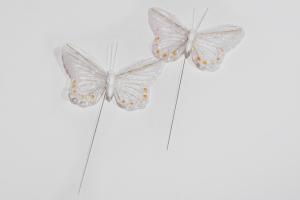 8 см. бабочка белая (упак. 24 шт.)